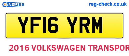 YF16YRM are the vehicle registration plates.