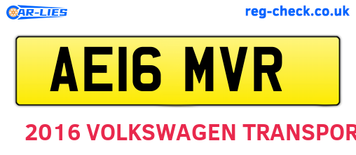 AE16MVR are the vehicle registration plates.
