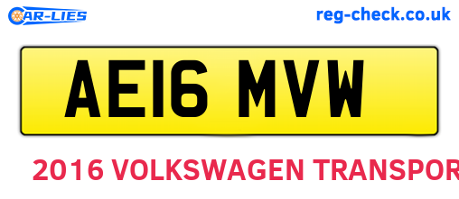 AE16MVW are the vehicle registration plates.