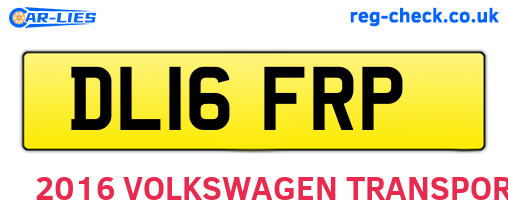 DL16FRP are the vehicle registration plates.
