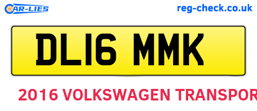 DL16MMK are the vehicle registration plates.