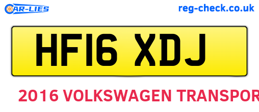 HF16XDJ are the vehicle registration plates.