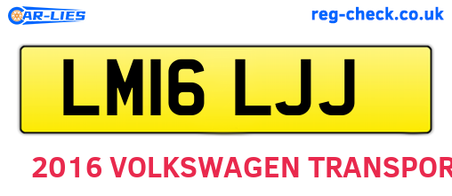 LM16LJJ are the vehicle registration plates.