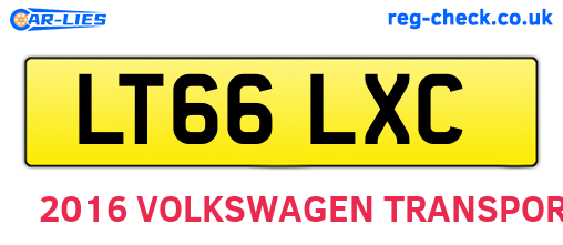 LT66LXC are the vehicle registration plates.