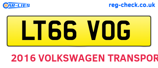 LT66VOG are the vehicle registration plates.