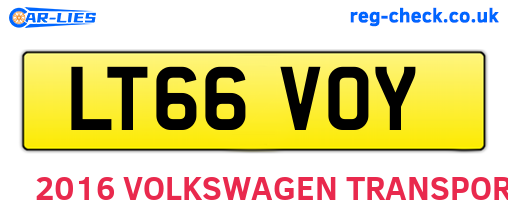 LT66VOY are the vehicle registration plates.