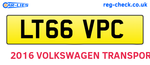 LT66VPC are the vehicle registration plates.
