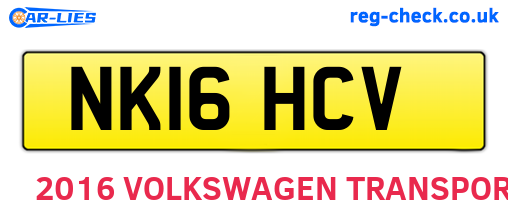 NK16HCV are the vehicle registration plates.