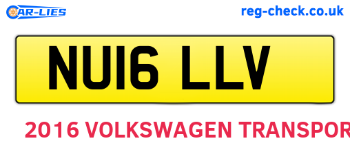 NU16LLV are the vehicle registration plates.