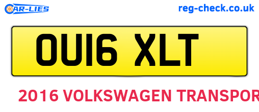 OU16XLT are the vehicle registration plates.
