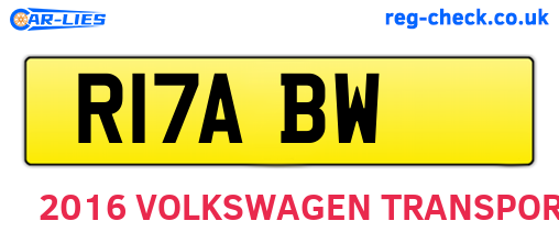 R17ABW are the vehicle registration plates.
