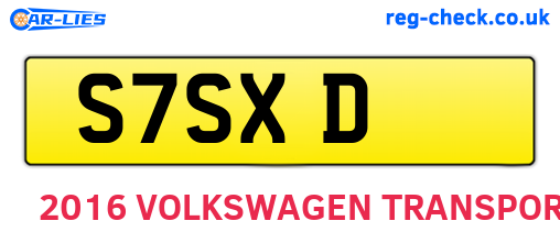 S7SXD are the vehicle registration plates.