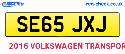 SE65JXJ are the vehicle registration plates.