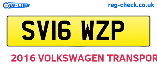 SV16WZP are the vehicle registration plates.