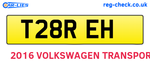 T28REH are the vehicle registration plates.