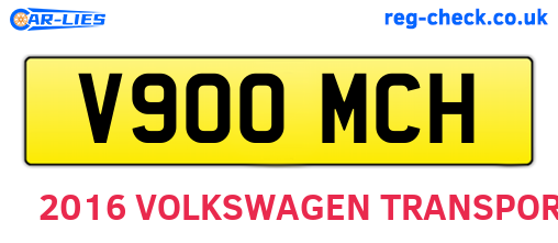 V900MCH are the vehicle registration plates.