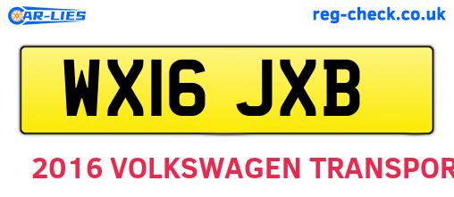 WX16JXB are the vehicle registration plates.