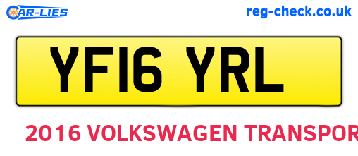 YF16YRL are the vehicle registration plates.