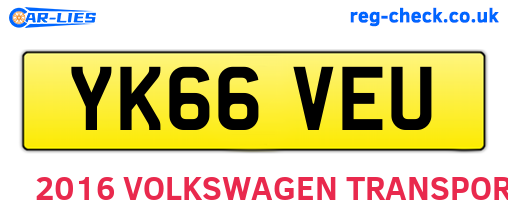 YK66VEU are the vehicle registration plates.