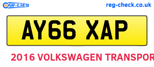 AY66XAP are the vehicle registration plates.