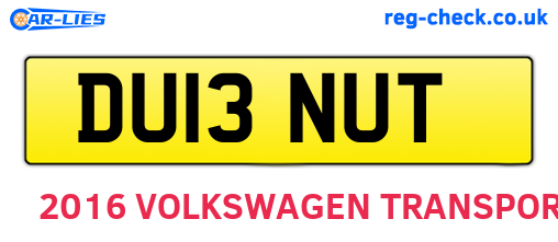 DU13NUT are the vehicle registration plates.
