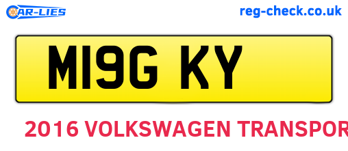 M19GKY are the vehicle registration plates.