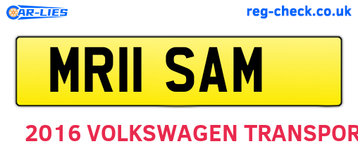 MR11SAM are the vehicle registration plates.