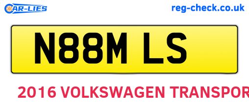 N88MLS are the vehicle registration plates.