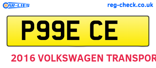 P99ECE are the vehicle registration plates.