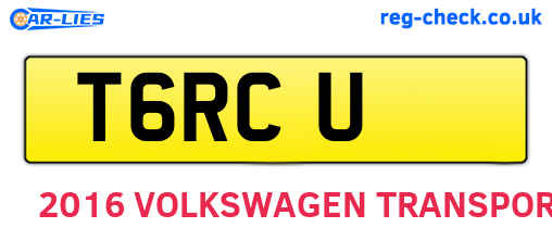 T6RCU are the vehicle registration plates.