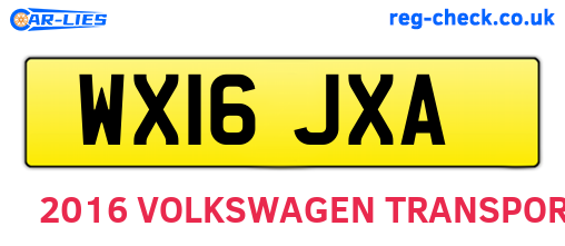 WX16JXA are the vehicle registration plates.