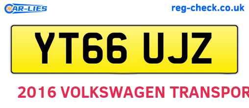 YT66UJZ are the vehicle registration plates.