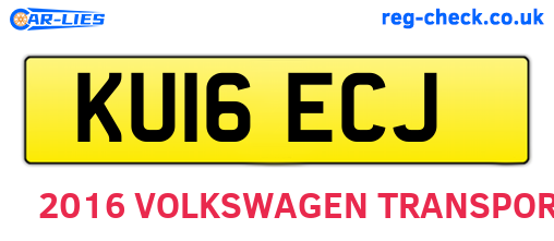 KU16ECJ are the vehicle registration plates.