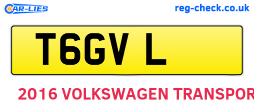 T6GVL are the vehicle registration plates.