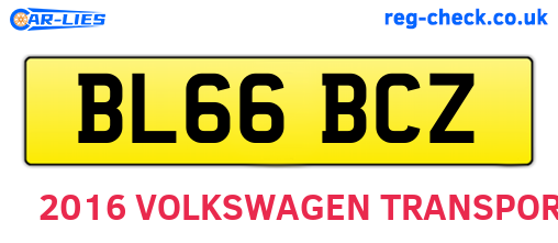 BL66BCZ are the vehicle registration plates.