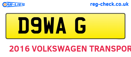 D9WAG are the vehicle registration plates.