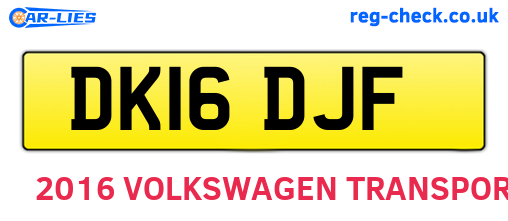 DK16DJF are the vehicle registration plates.