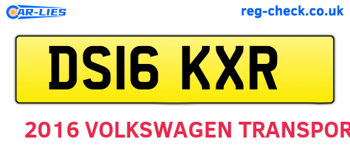 DS16KXR are the vehicle registration plates.