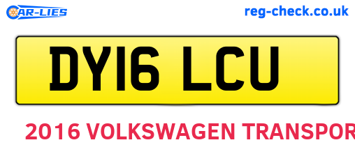 DY16LCU are the vehicle registration plates.