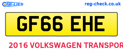 GF66EHE are the vehicle registration plates.
