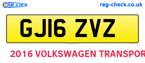 GJ16ZVZ are the vehicle registration plates.