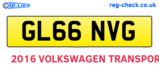 GL66NVG are the vehicle registration plates.