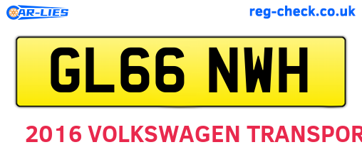 GL66NWH are the vehicle registration plates.
