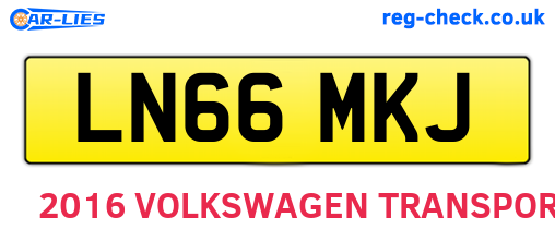 LN66MKJ are the vehicle registration plates.