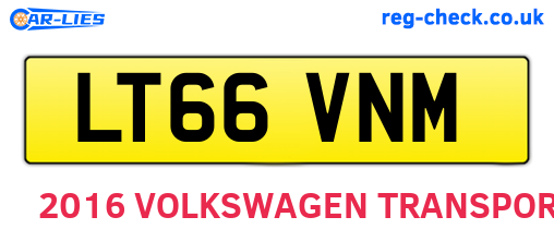 LT66VNM are the vehicle registration plates.