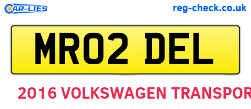 MR02DEL are the vehicle registration plates.