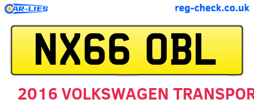 NX66OBL are the vehicle registration plates.