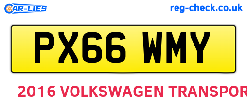 PX66WMY are the vehicle registration plates.