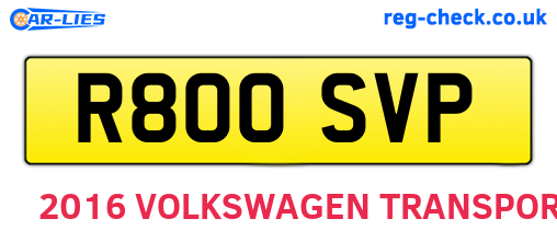 R800SVP are the vehicle registration plates.