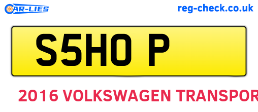 S5HOP are the vehicle registration plates.